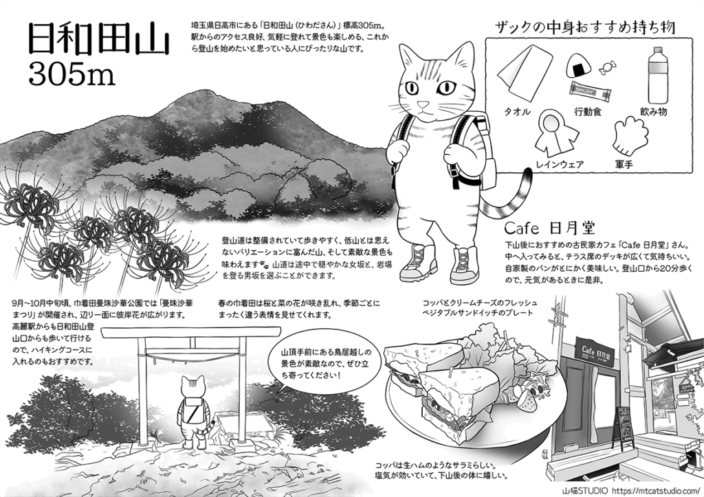 日和田山の登山イラスト記録