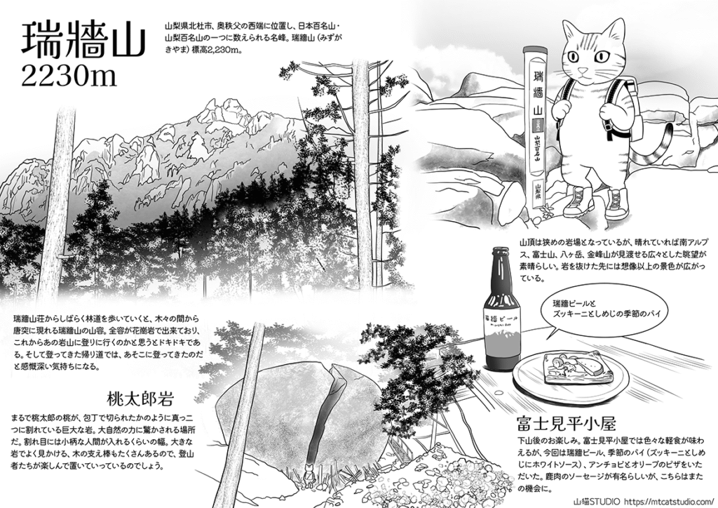 瑞牆山の登山イラスト記録